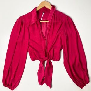 Free People Magenta Blouse